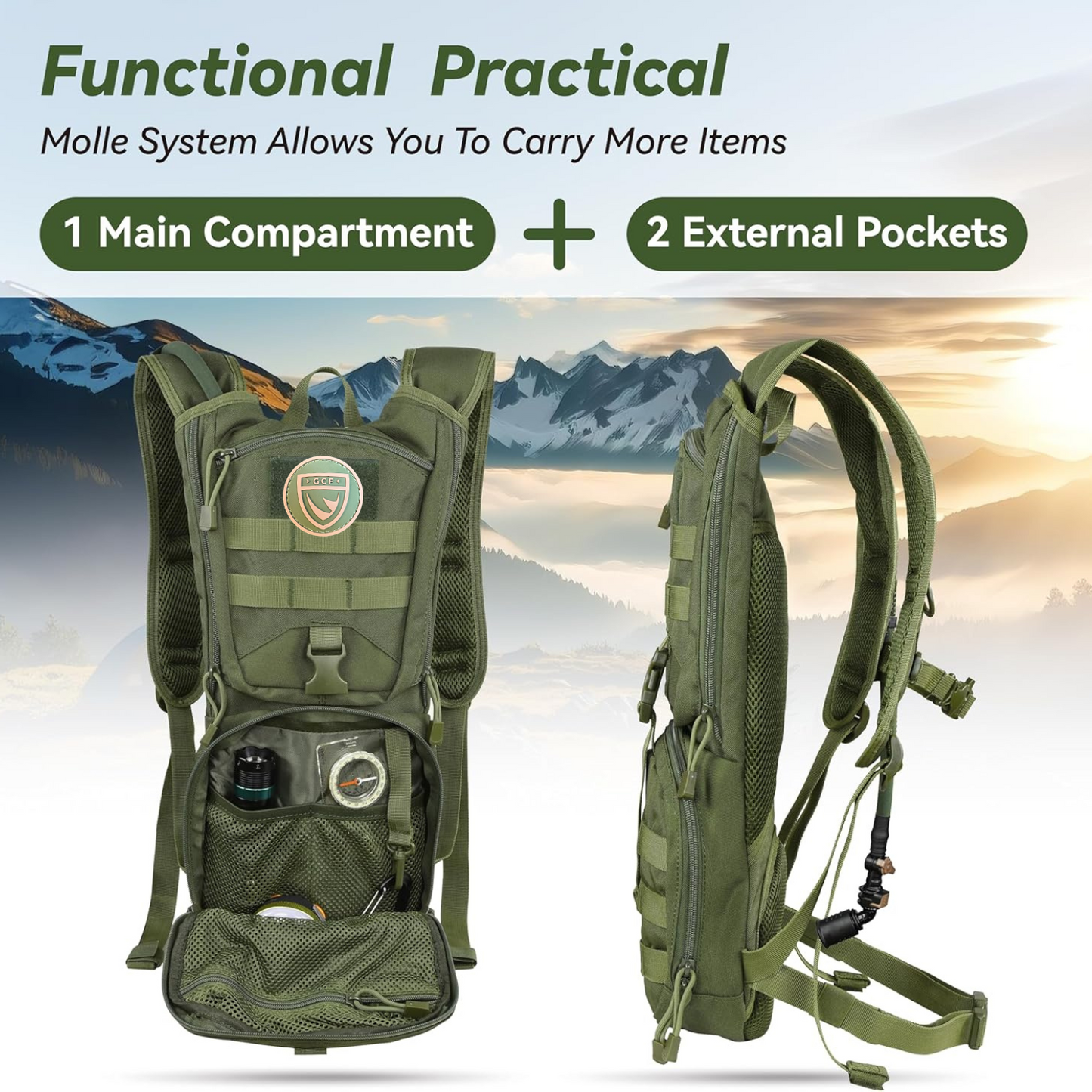 GCF Tracker Pack Kit - Pack, Hat, Patch, Hydration Bladder