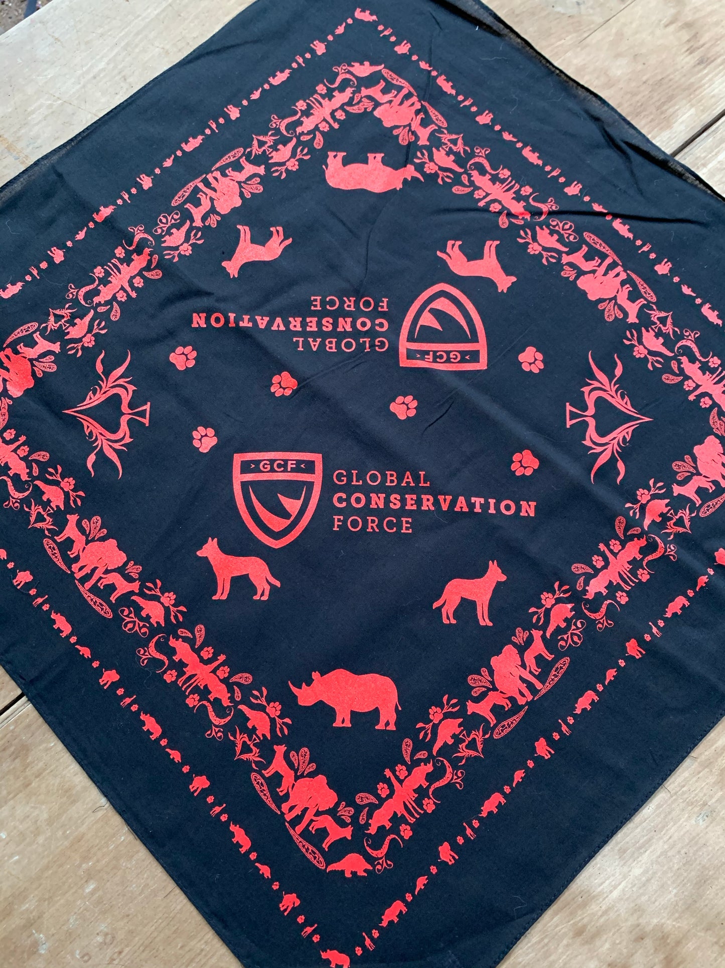 GCF Bandana - Rhinos Elephants Giraffe Pangolin K9