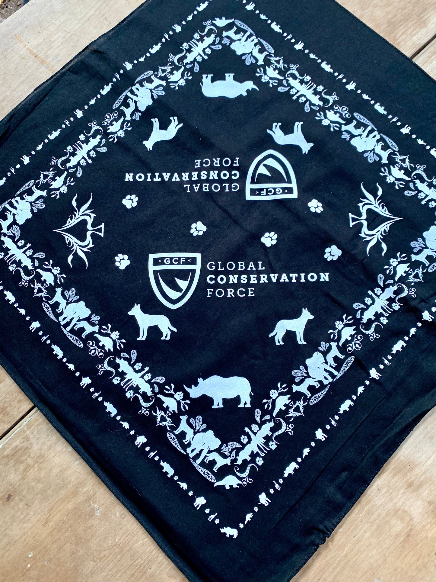 GCF Bandana - Rhinos Elephants Giraffe Pangolin K9