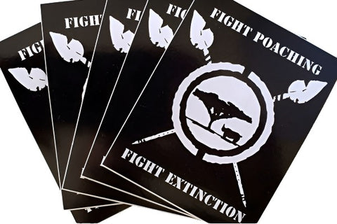 Fight Poaching - Fight Extinction | Sticker 5-Pack