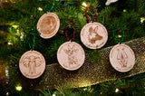 Ornaments - Laser Etched Wood